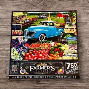 Master Pieces Farmer's Market Puzzle with Blue Truck